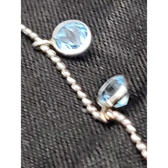 14k Princess white Gold beaded necklace 16in, 2.3g - Picture 9 of 11